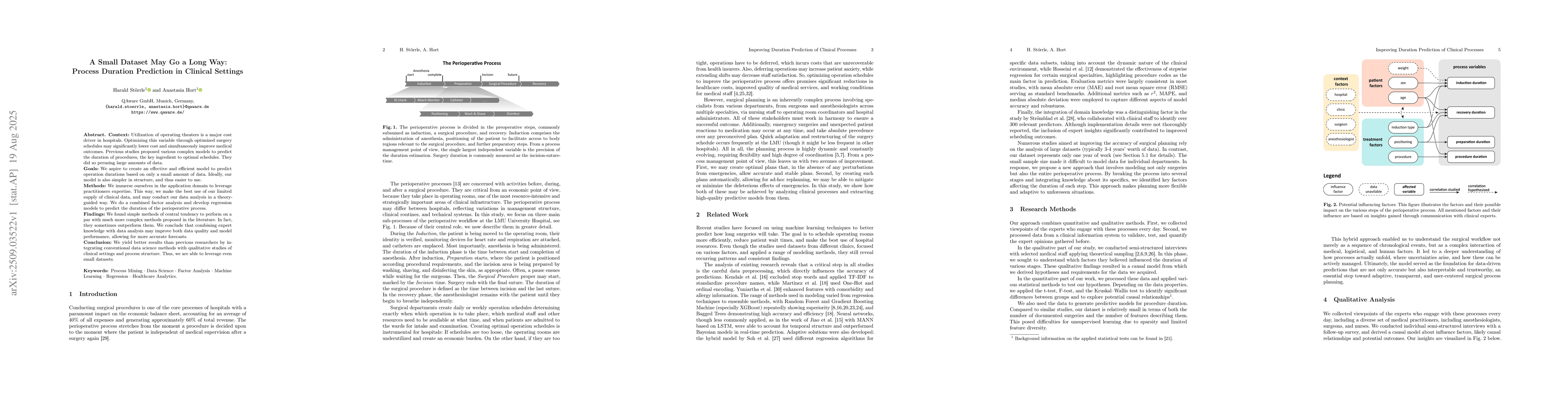 Thumbnail for A Small Dataset May Go a Long Way: Process Duration Prediction in
  Clinical Settings