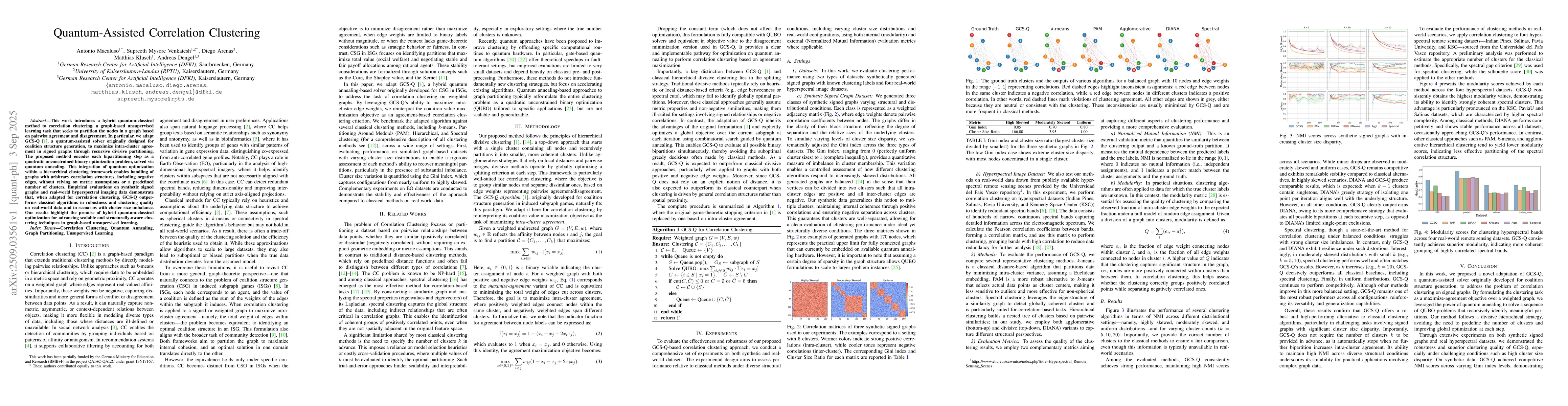 Thumbnail for Quantum-Assisted Correlation Clustering
