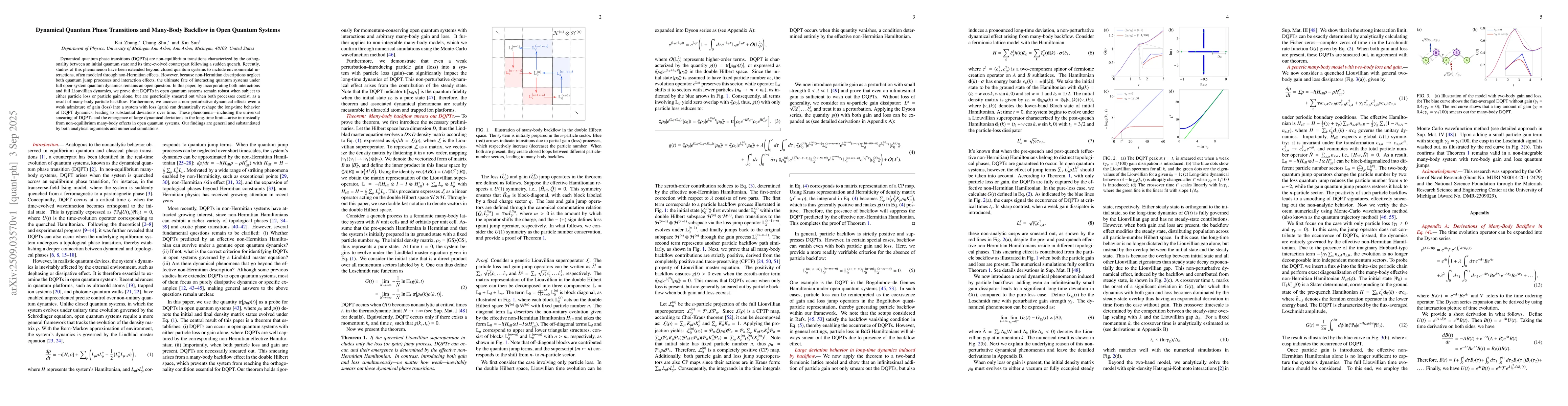 Thumbnail for Dynamical Quantum Phase Transitions and Many-Body Backflow in Open
  Quantum Systems