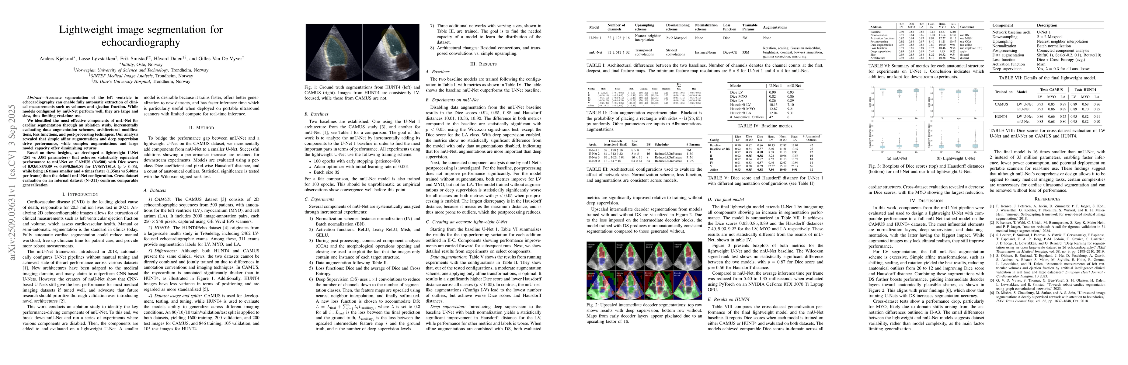 Thumbnail for Lightweight image segmentation for echocardiography