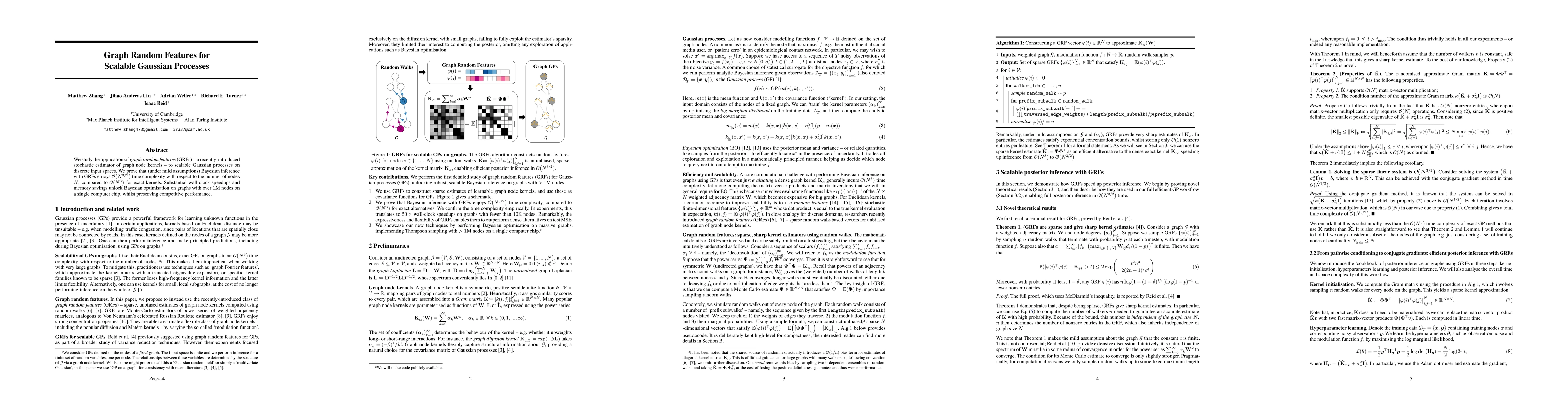 Thumbnail for Graph Random Features for Scalable Gaussian Processes