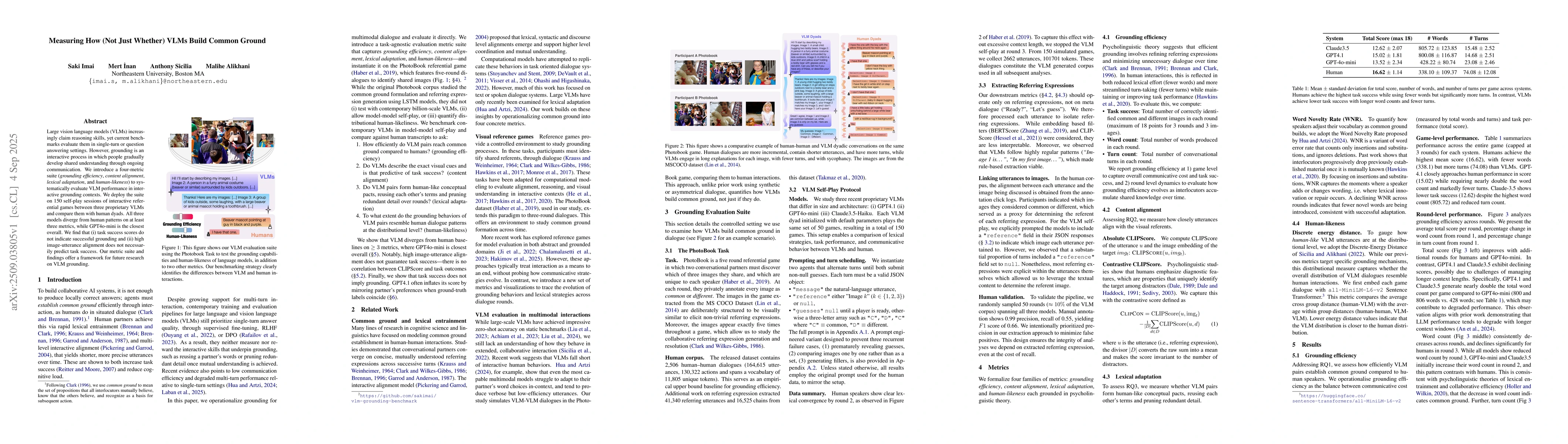 Thumbnail for Measuring How (Not Just Whether) VLMs Build Common Ground