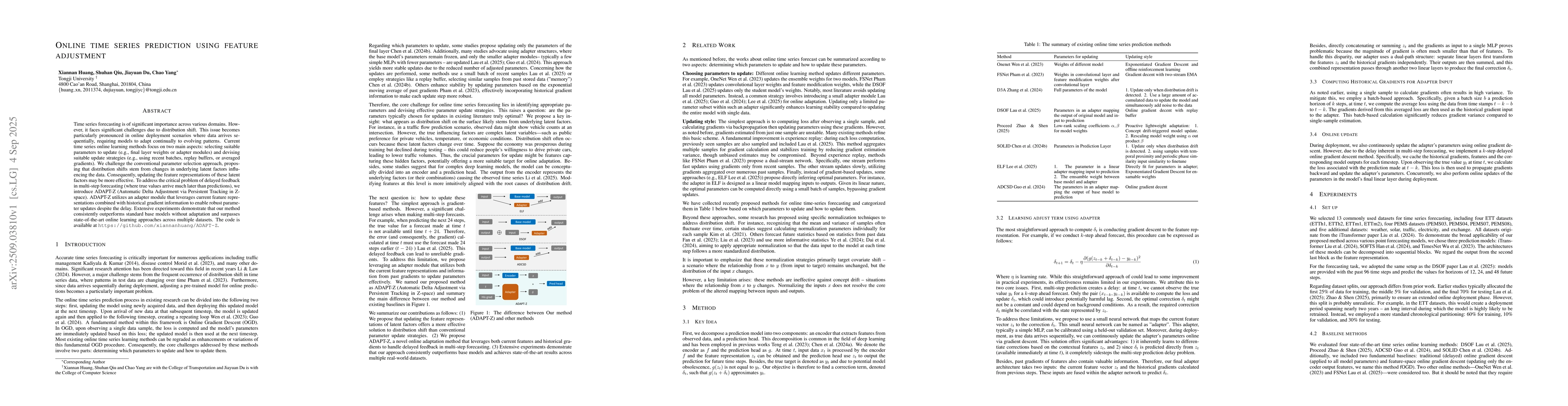 Thumbnail for Online time series prediction using feature adjustment