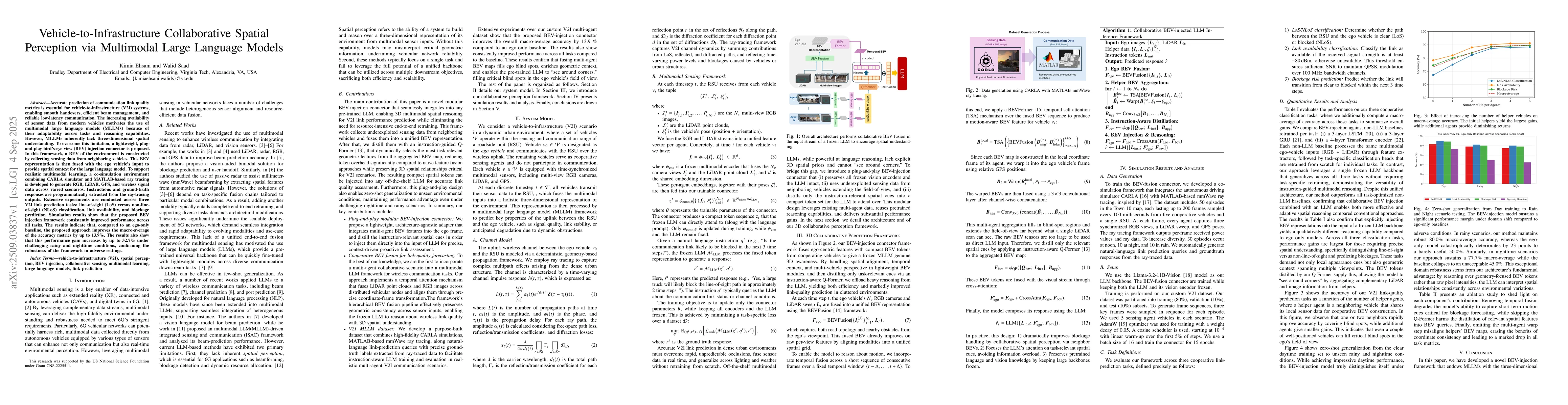 Thumbnail for Vehicle-to-Infrastructure Collaborative Spatial Perception via
  Multimodal Large Language Models