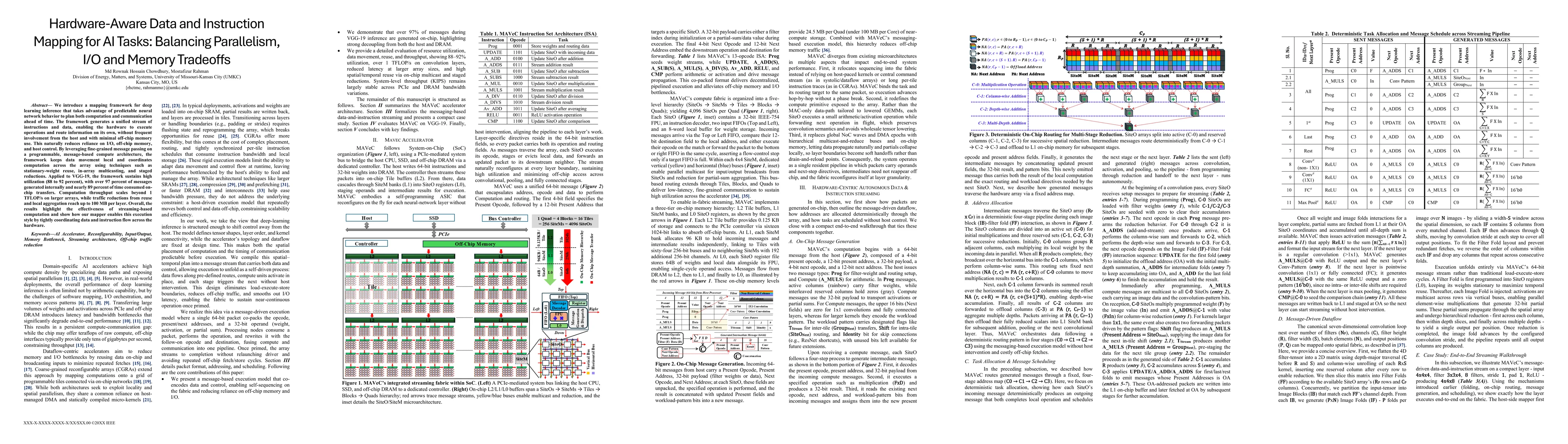 Thumbnail for Hardware-Aware Data and Instruction Mapping for AI Tasks: Balancing
  Parallelism, I/O and Memory Tradeoffs