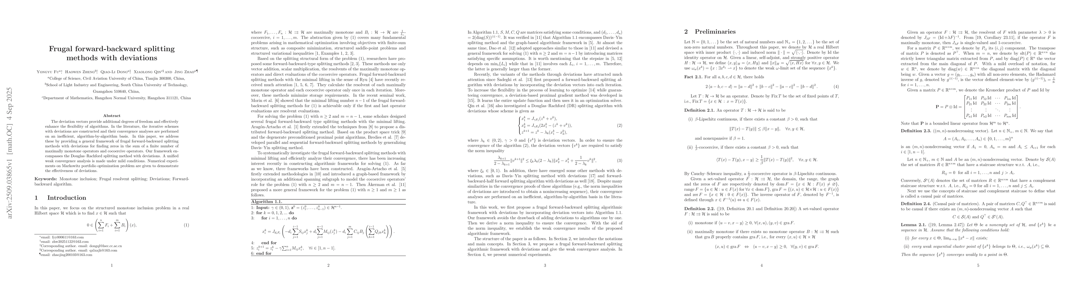 Thumbnail for Frugal forward-backward splitting methods with deviations