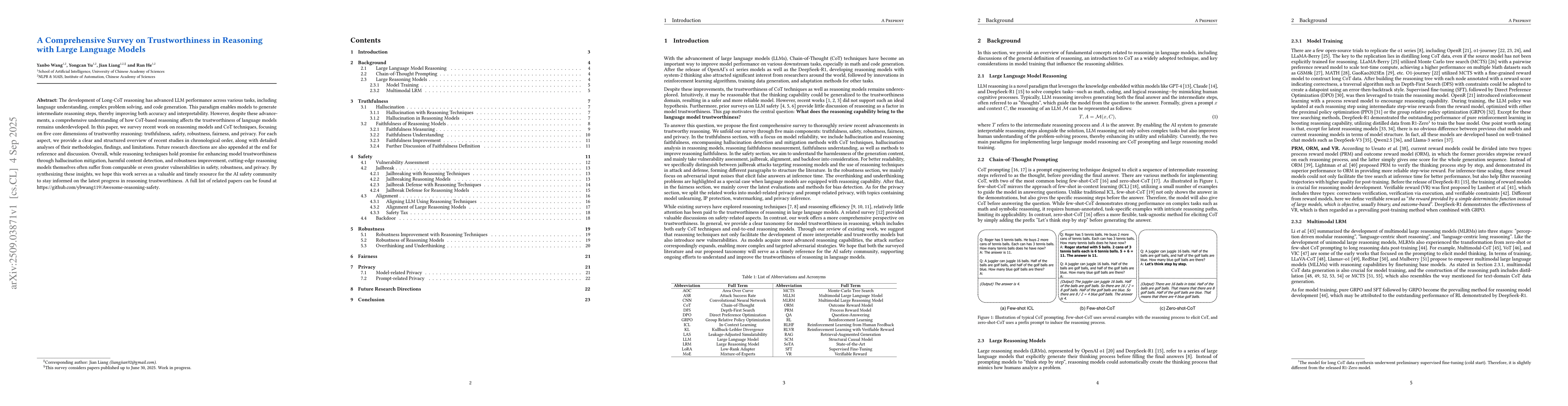 Thumbnail for A Comprehensive Survey on Trustworthiness in Reasoning with Large
  Language Models