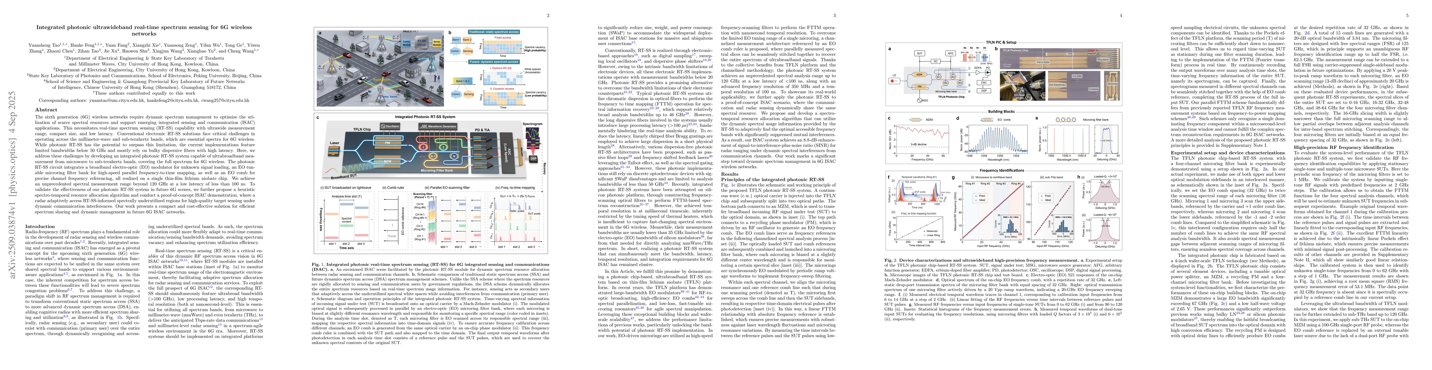 Thumbnail for Integrated photonic ultrawideband real-time spectrum sensing for 6G
  wireless networks