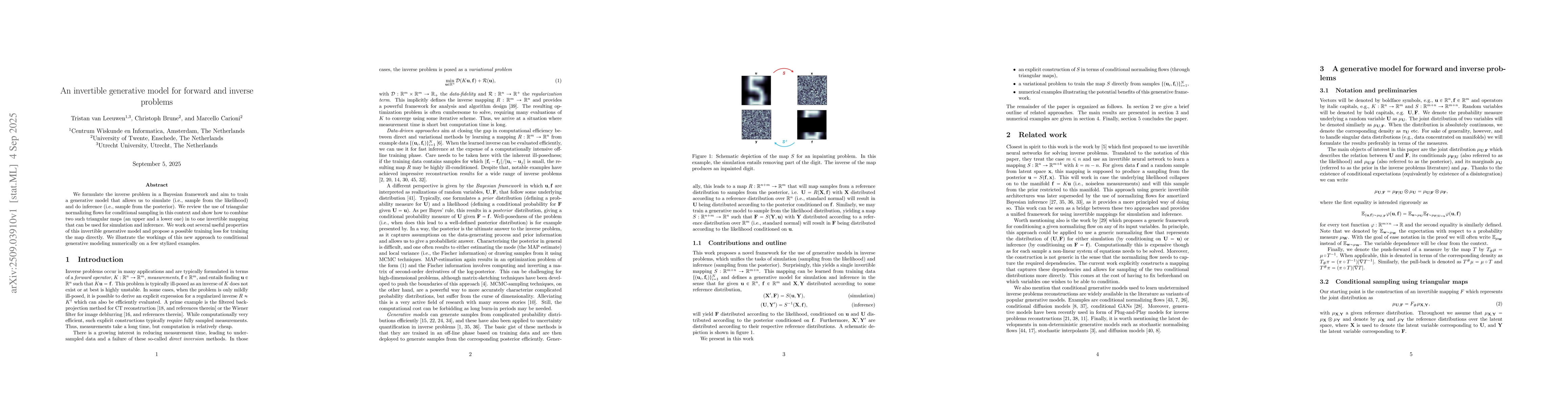 Thumbnail for An invertible generative model for forward and inverse problems