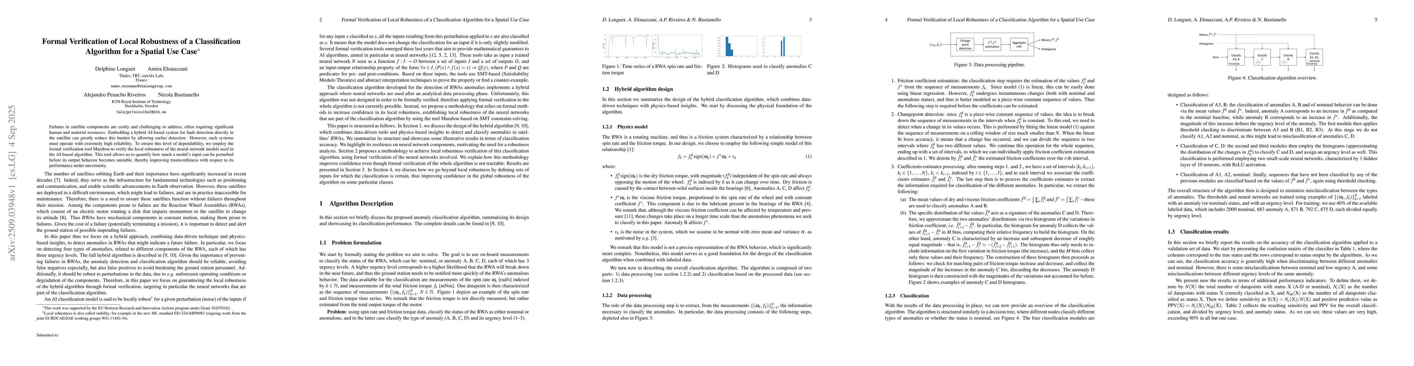 Thumbnail for Formal Verification of Local Robustness of a Classification Algorithm
  for a Spatial Use Case