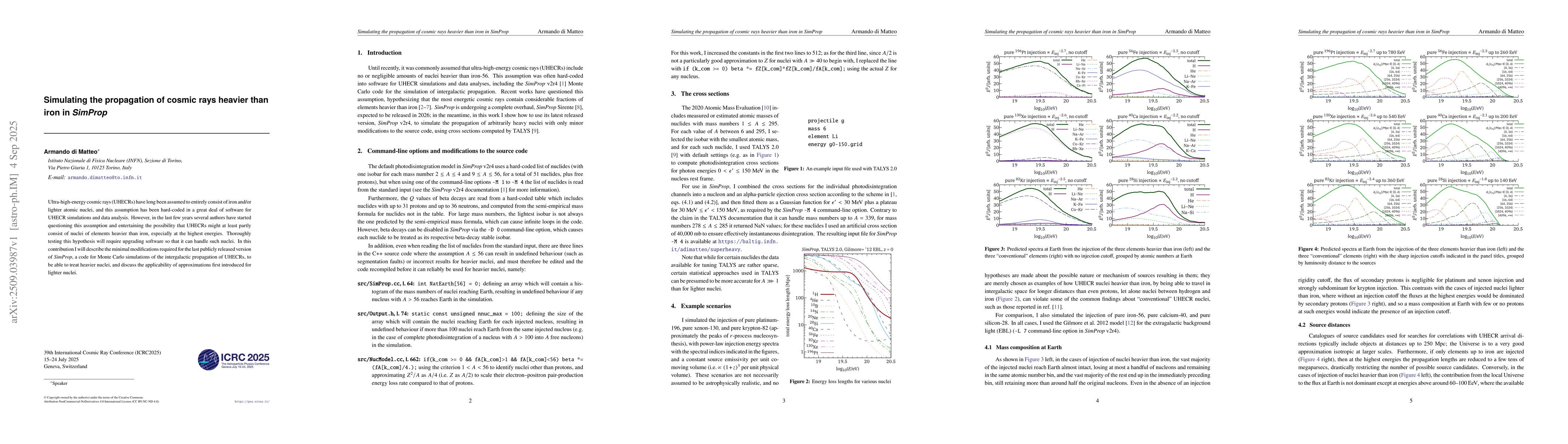 Thumbnail for Simulating the propagation of cosmic rays heavier than iron in SimProp