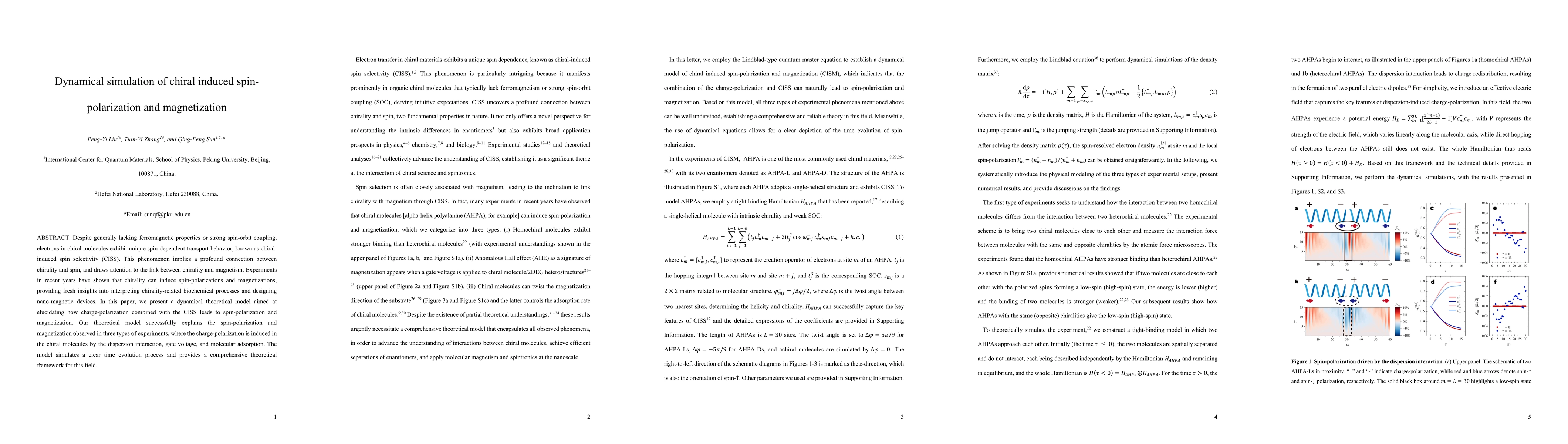 Thumbnail for Dynamical simulation of chiral induced spin-polarization and
  magnetization