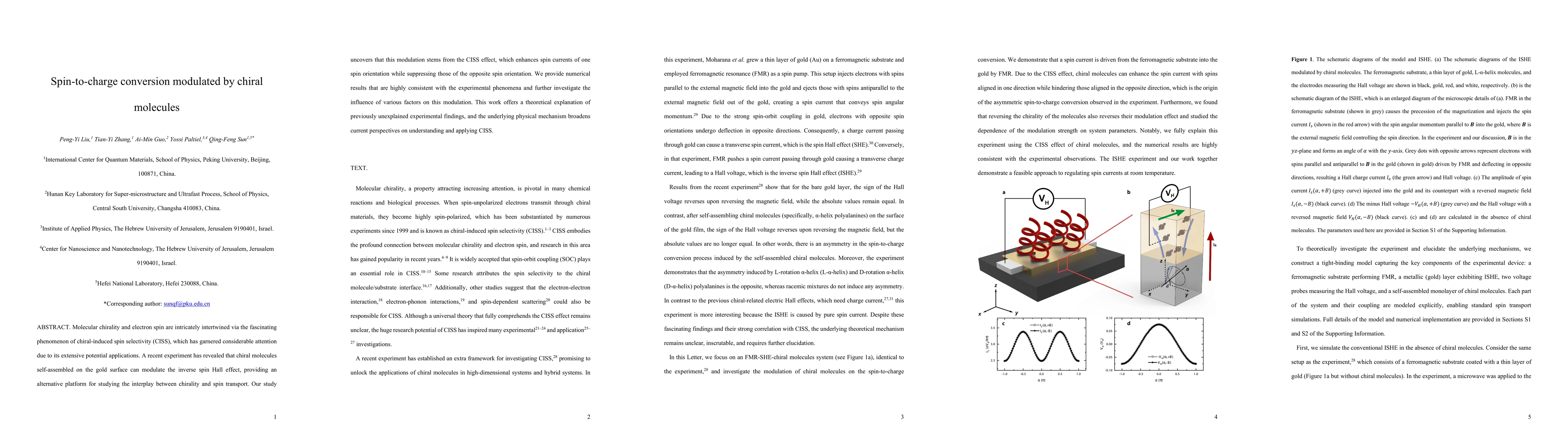 Thumbnail for Spin-to-charge conversion modulated by chiral molecules