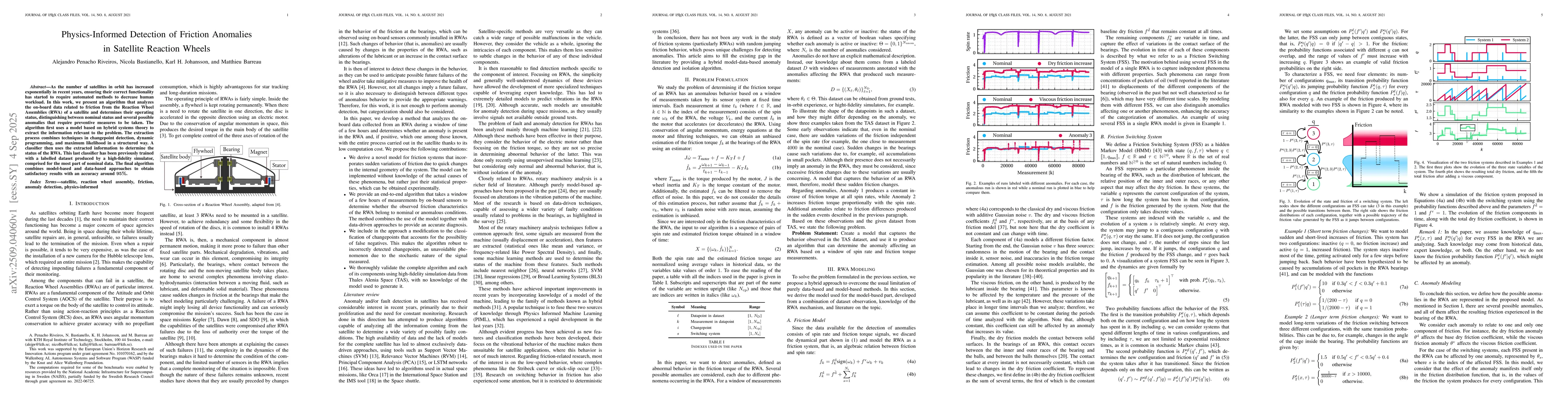Thumbnail for Physics-Informed Detection of Friction Anomalies in Satellite Reaction
  Wheels