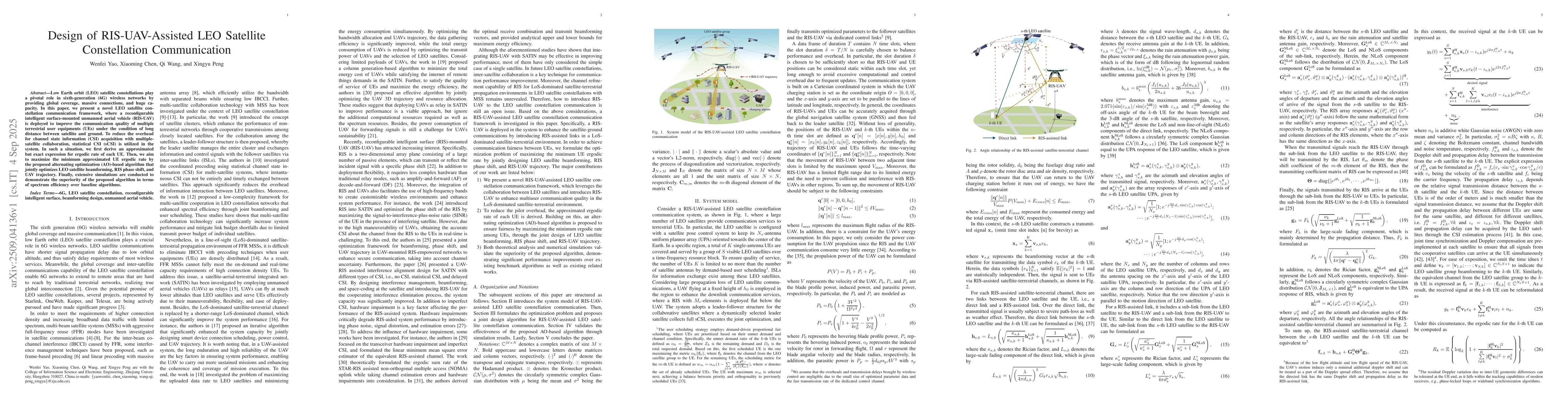 Thumbnail for Design of RIS-UAV-Assisted LEO Satellite Constellation Communication