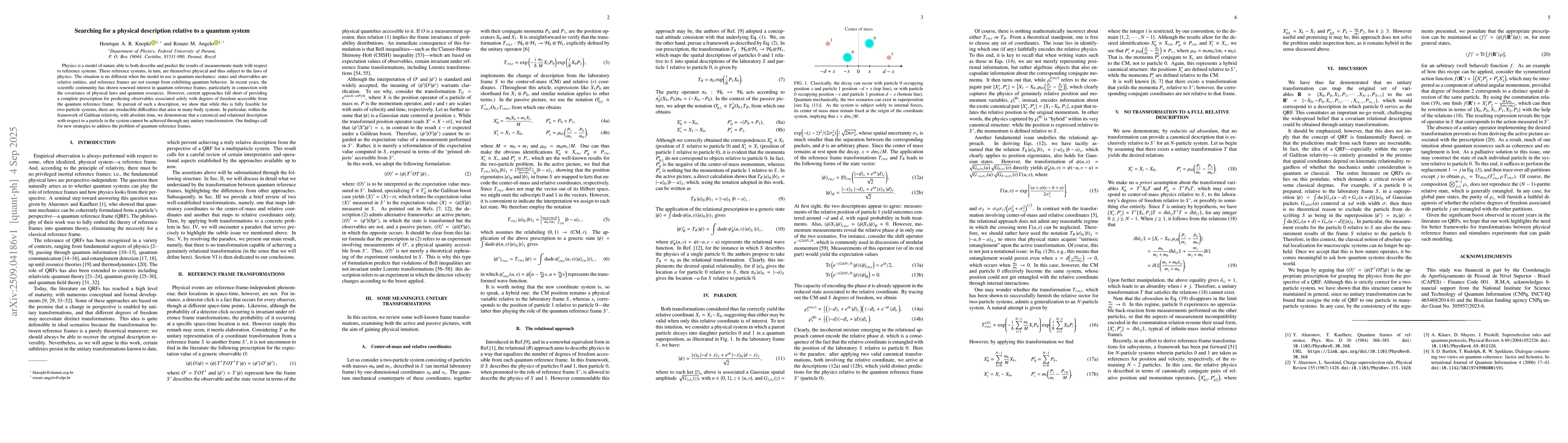 Thumbnail for Searching for a physical description relative to a quantum system