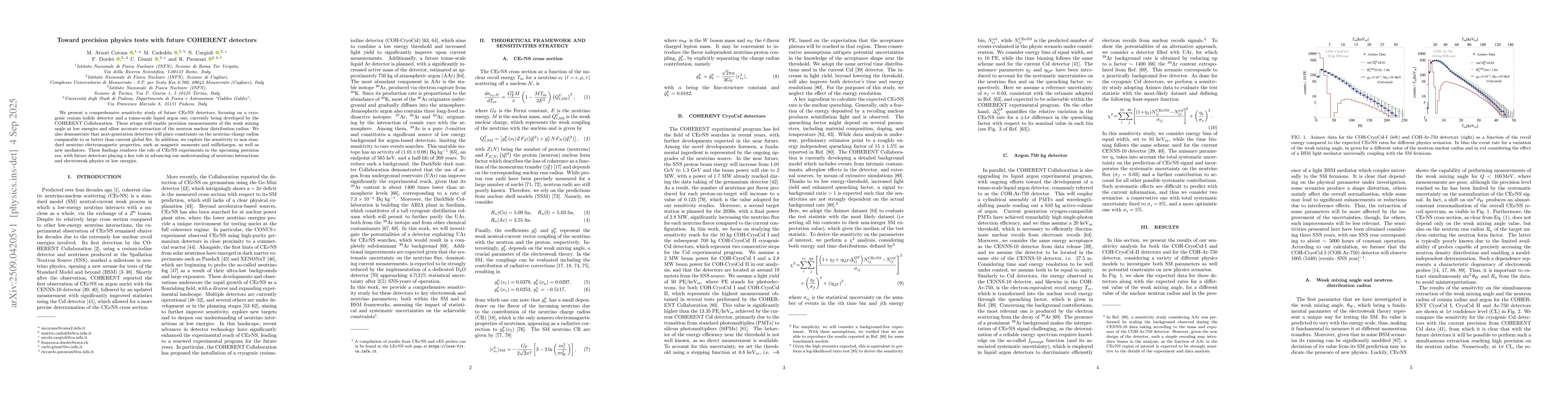 Thumbnail for Toward precision physics tests with future COHERENT detectors