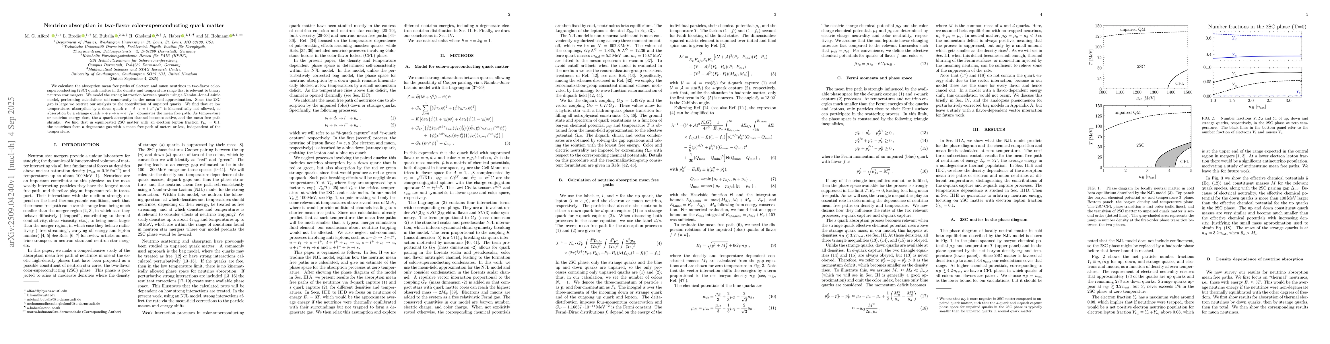 Thumbnail for Neutrino absorption in two-flavor color-superconducting quark matter
