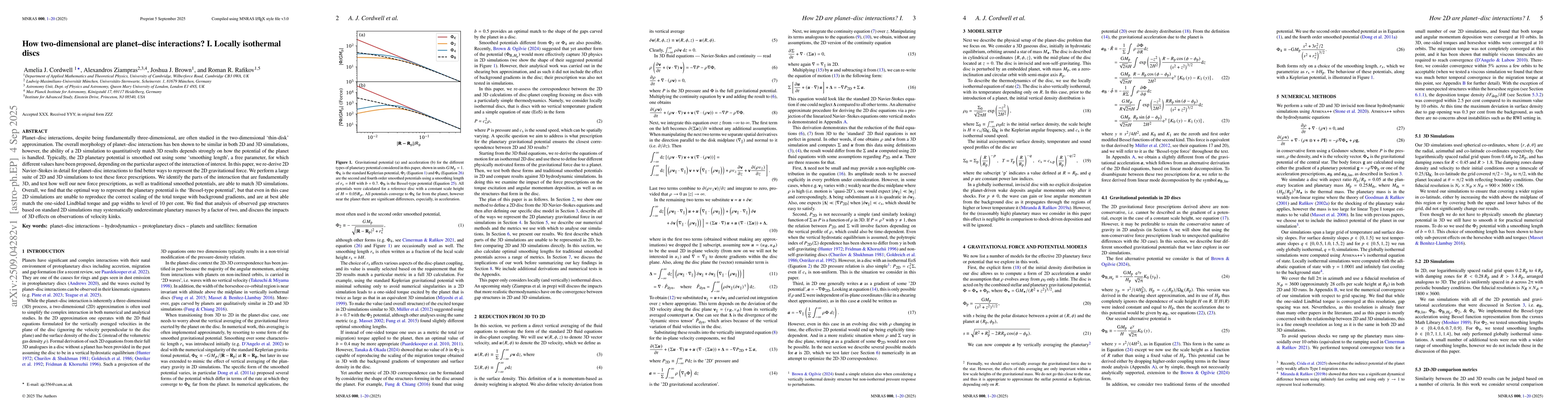 Thumbnail for How two-dimensional are planet--disc interactions? I. Locally isothermal
  discs