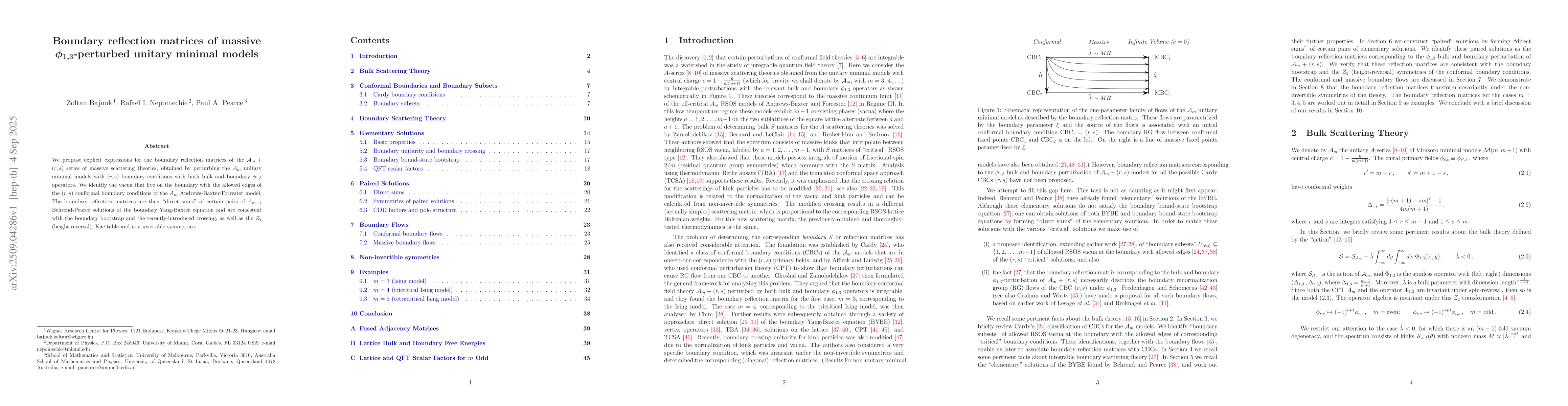 Thumbnail for Boundary reflection matrices of massive $φ_{1,3}$-perturbed unitary
  minimal models