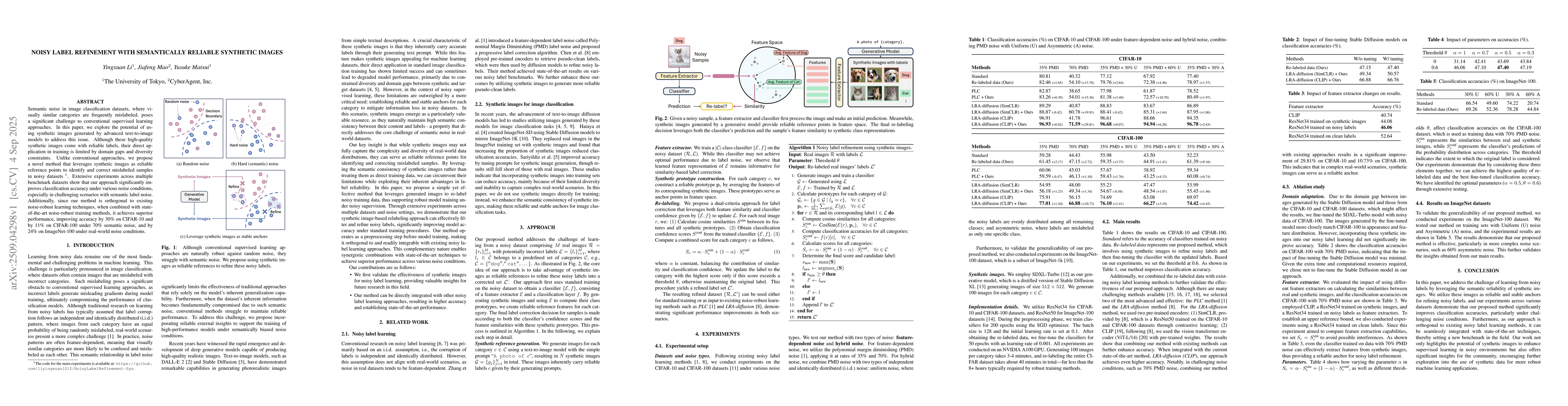 Thumbnail for Noisy Label Refinement with Semantically Reliable Synthetic Images
