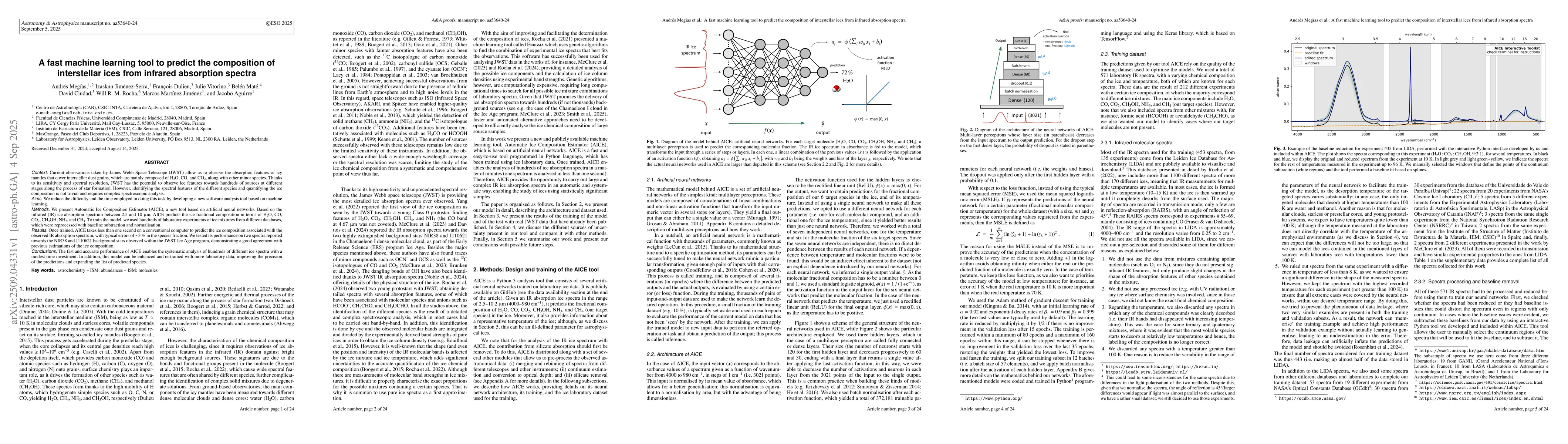 Thumbnail for A fast machine learning tool to predict the composition of astronomical
  ices from infrared absorption spectra