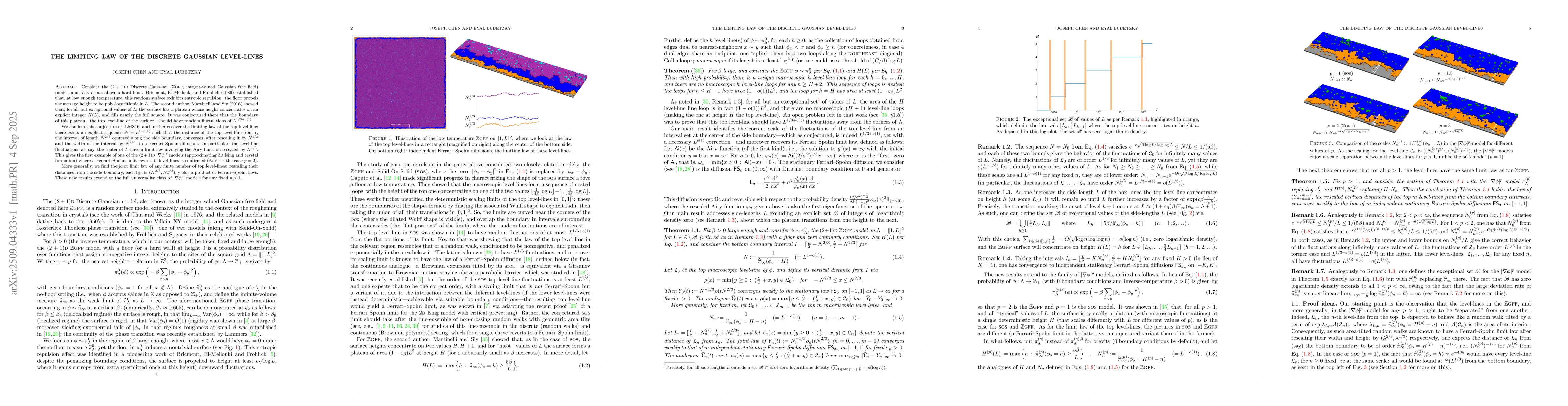 Thumbnail for The limiting law of the Discrete Gaussian level-lines