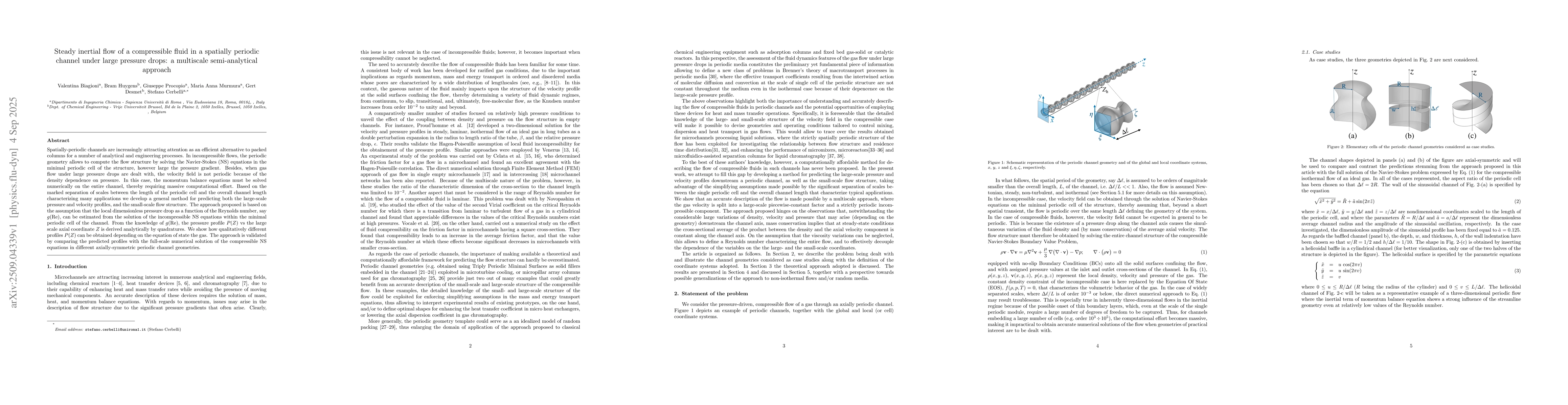 Thumbnail for Steady inertial flow of a compressible fluid in a spatially periodic
  channel under large pressure drops: a multiscale semi-analytical approach