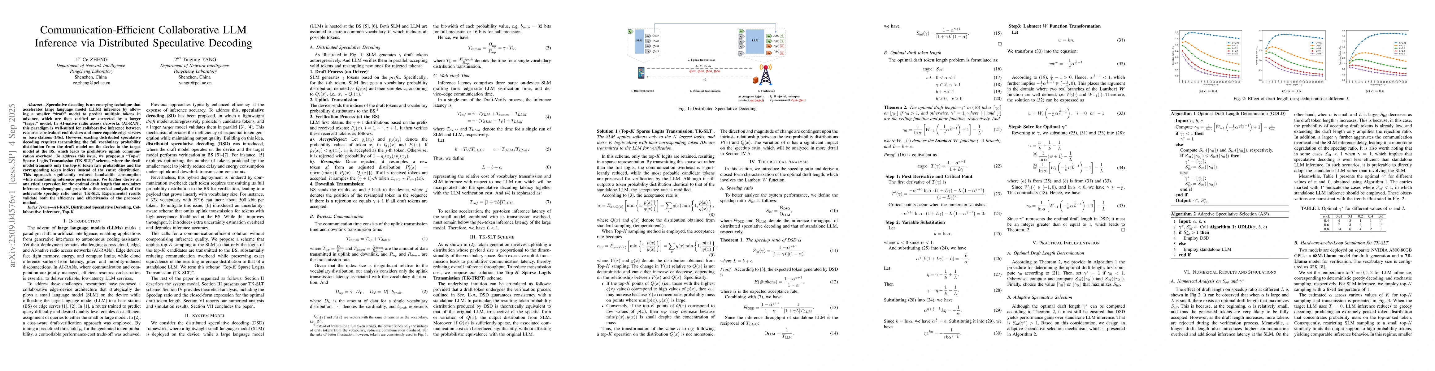 Thumbnail for Communication-Efficient Collaborative LLM Inference via Distributed
  Speculative Decoding