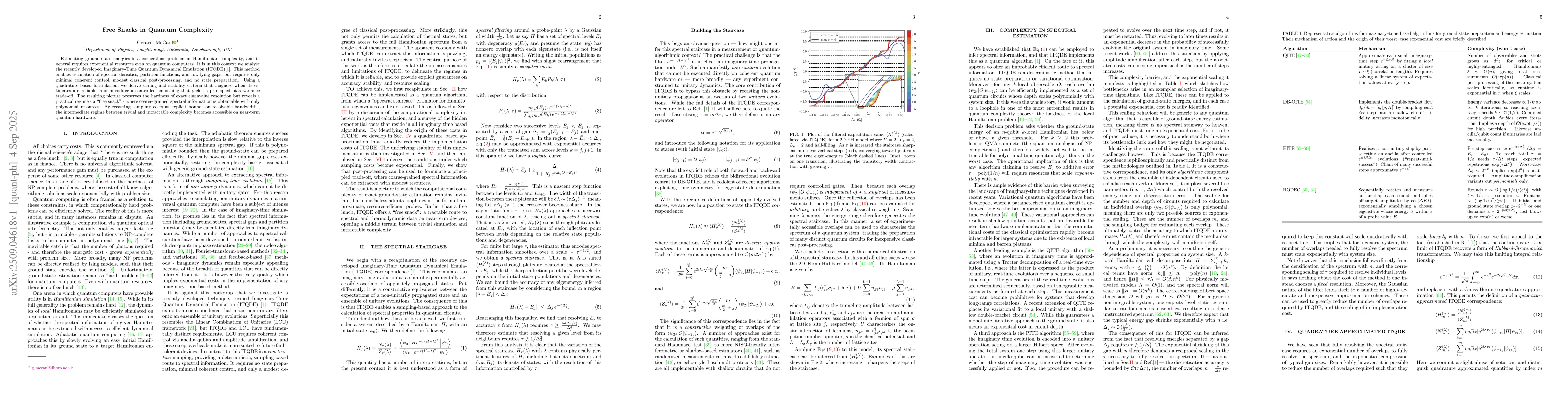 Thumbnail for Free Snacks in Quantum Complexity