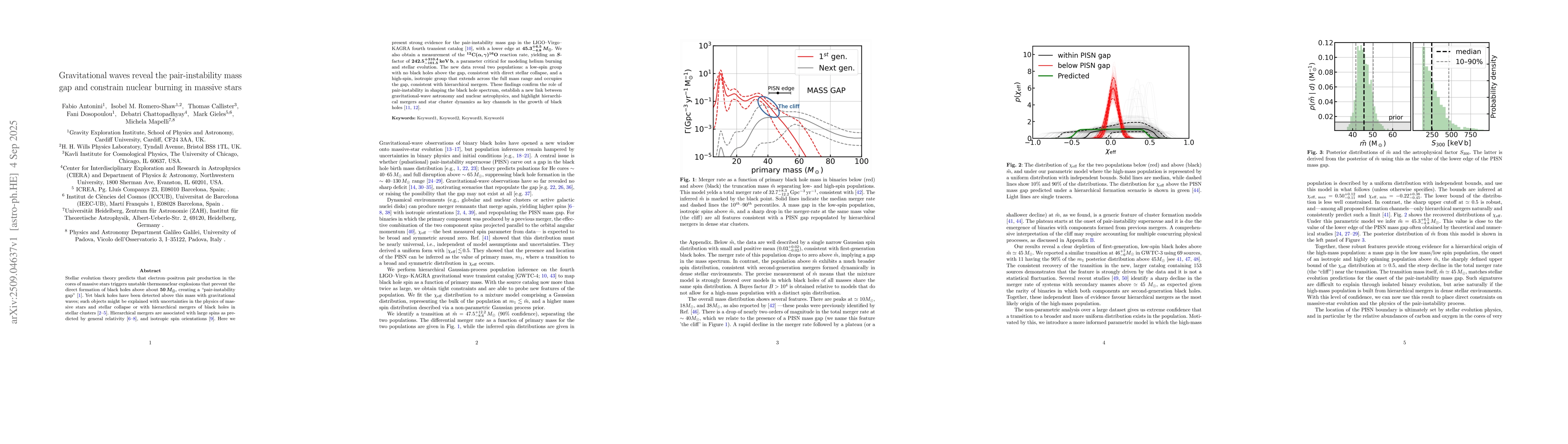Thumbnail for Gravitational waves reveal the pair-instability mass gap and constrain
  nuclear burning in massive stars