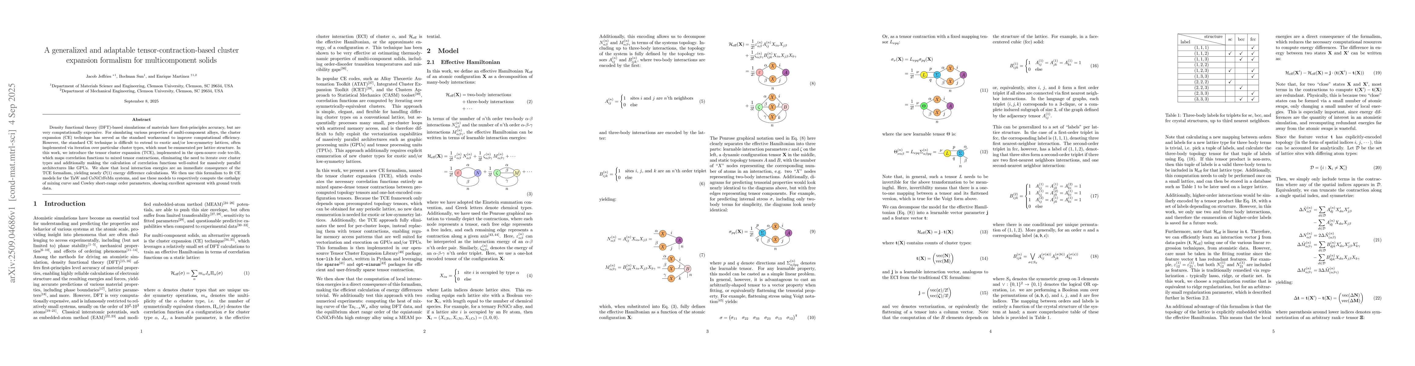 Thumbnail for A generalized and adaptable tensor-contraction-based cluster expansion
  formalism for multicomponent solids