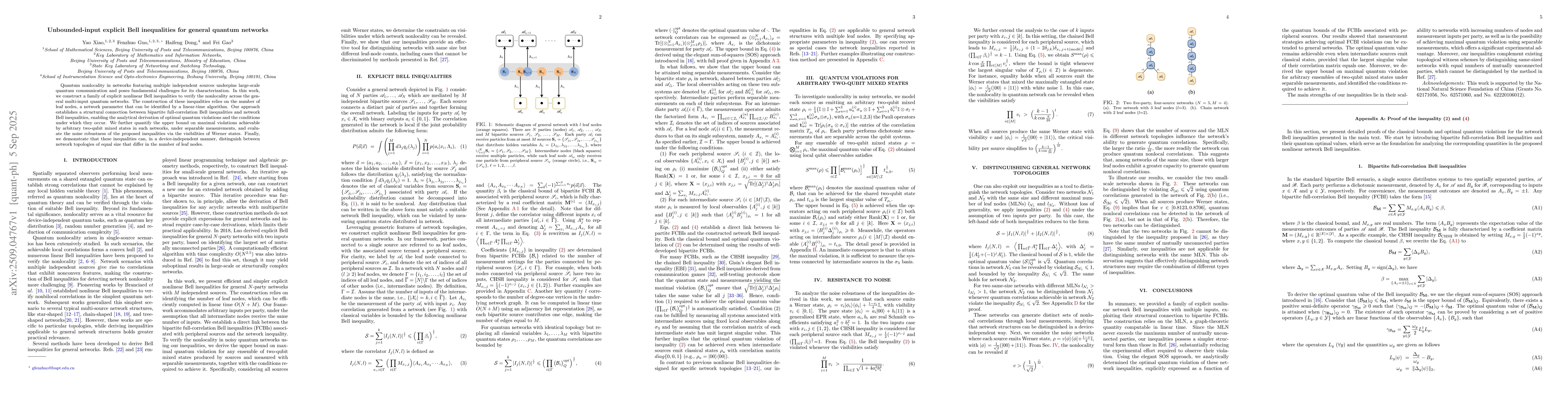 Thumbnail for Unbounded-input explicit Bell inequalities for general quantum networks