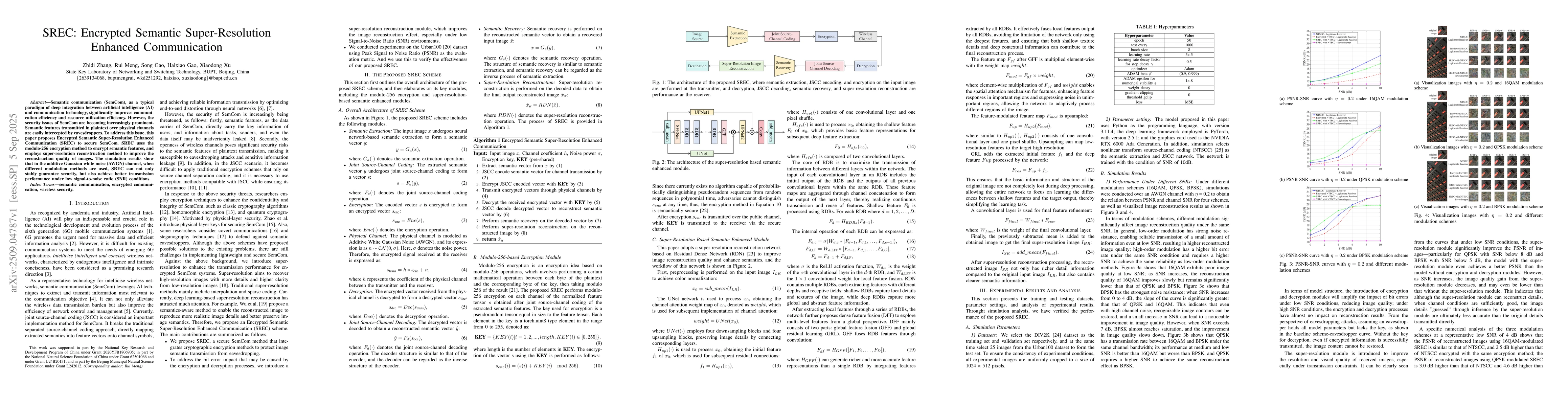 Thumbnail for SREC: Encrypted Semantic Super-Resolution Enhanced Communication