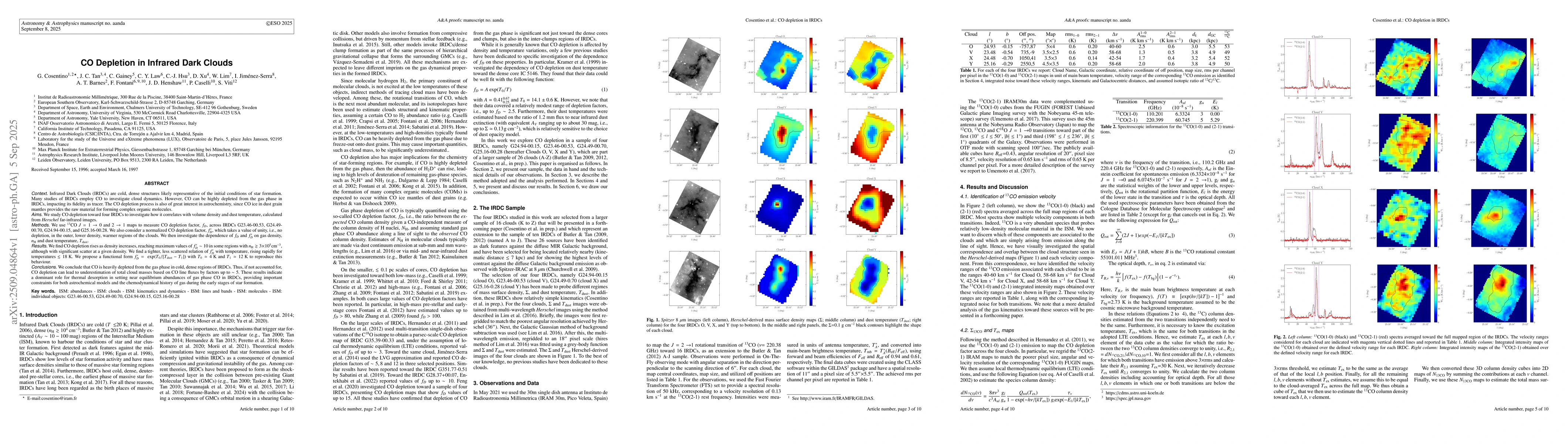 Thumbnail for CO Depletion in Infrared Dark Clouds