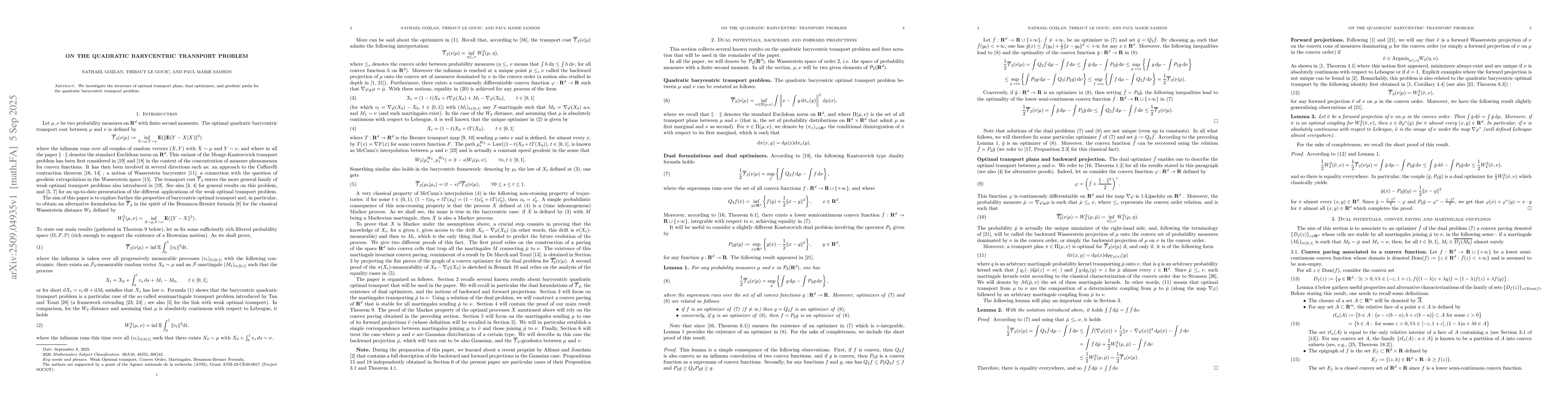 Thumbnail for On the quadratic barycentric transport problem