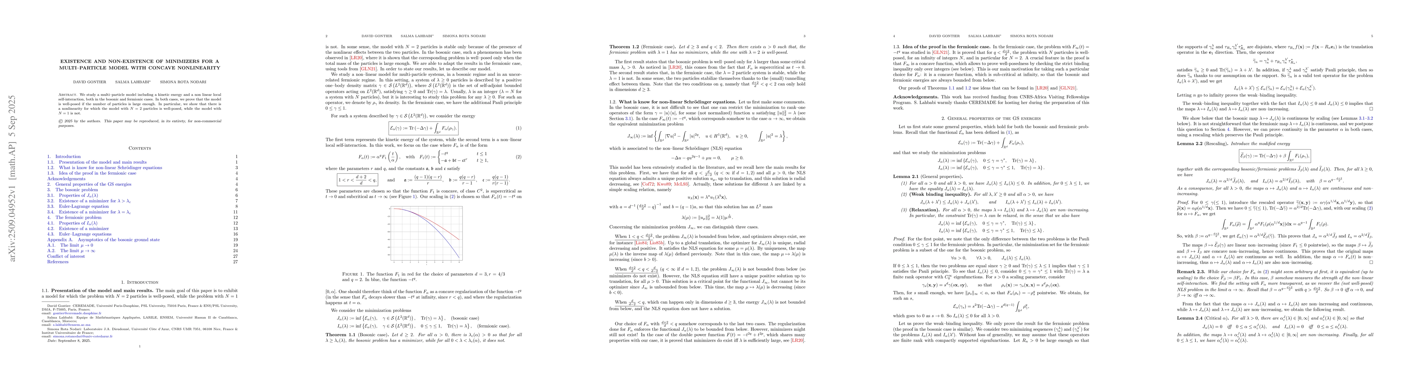 Thumbnail for Existence and non-existence of minimizers for a multi-particle model
  with concave nonlinearity