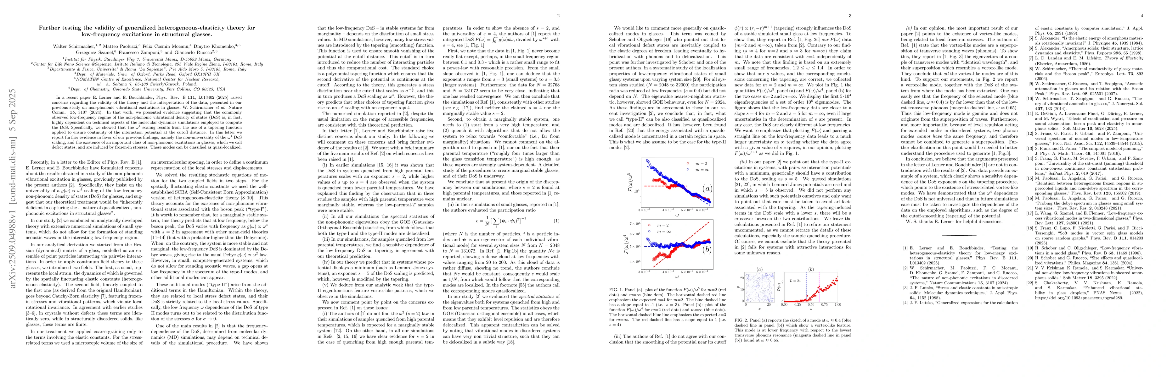 Thumbnail for Further testing the validity of generalized heterogeneous-elasticity
  theory for low-frequency excitations in structural glasses