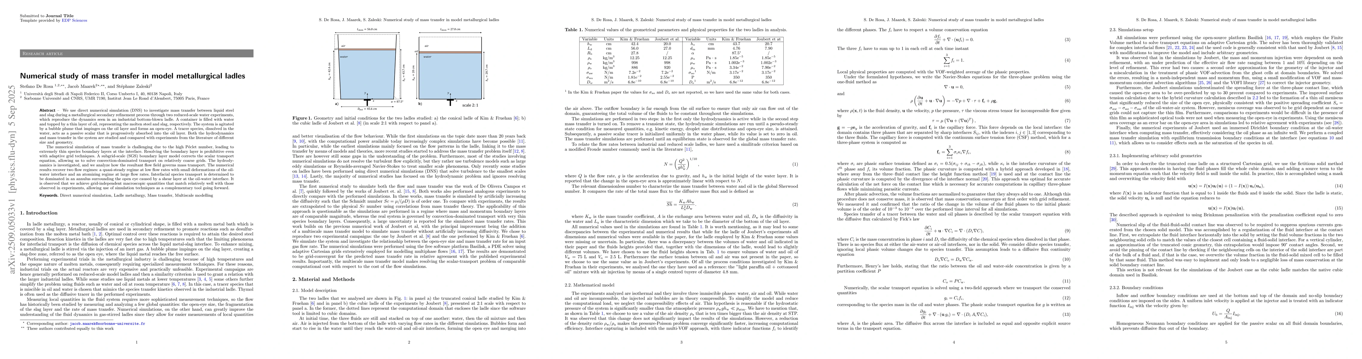 Thumbnail for Numerical study of mass transfer in model metallurgical ladles