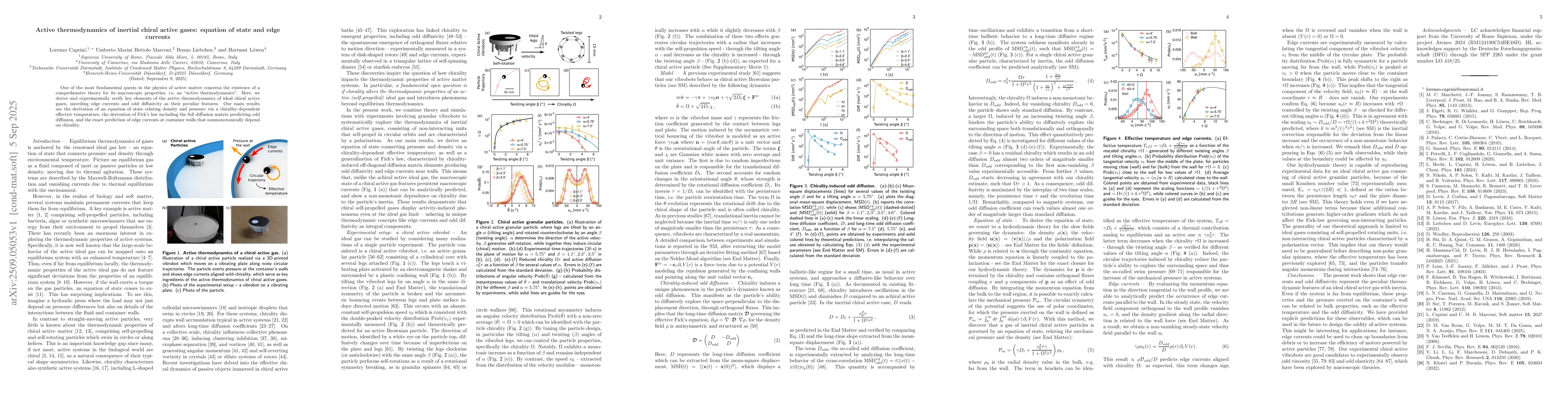 Thumbnail for Active thermodynamics of inertial chiral active gases: equation of state
  and edge currents