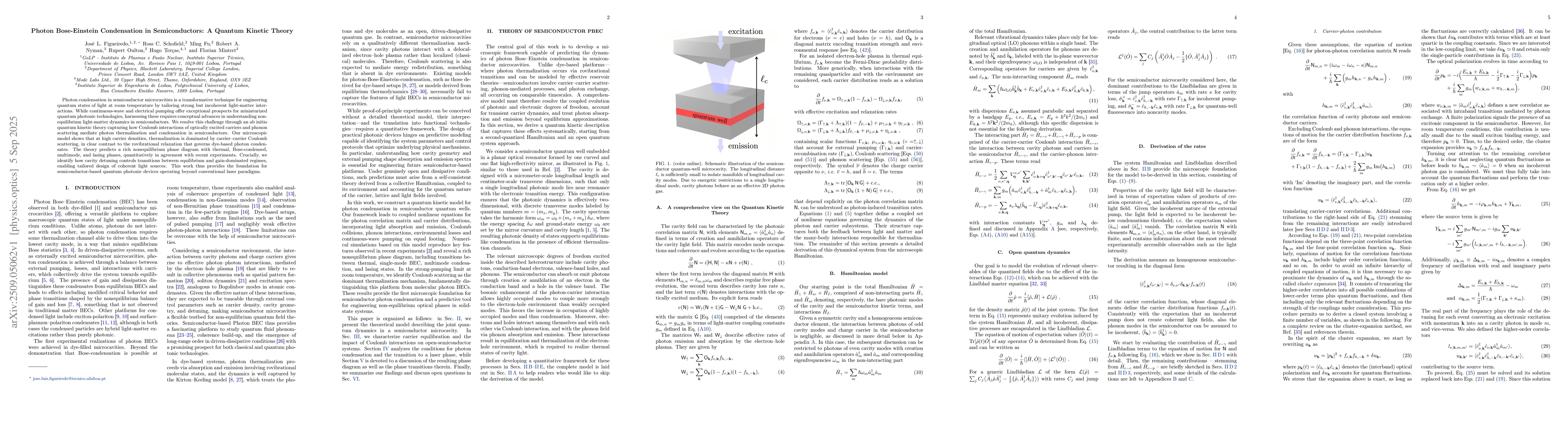 Thumbnail for Photon Bose-Einstein Condensation in Semiconductors: A Quantum Kinetic
  Theory