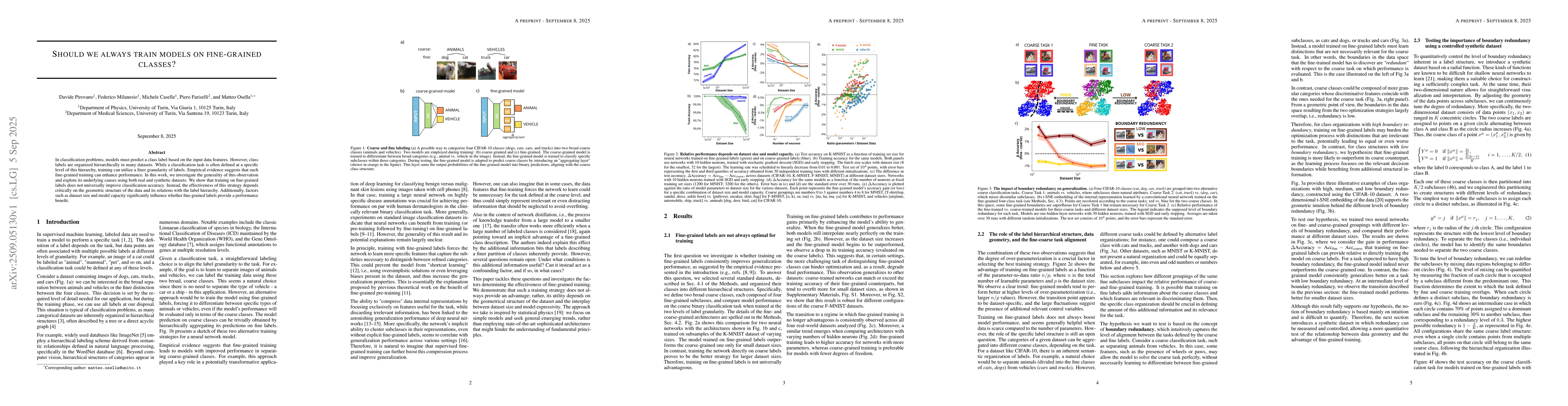 Thumbnail for Should We Always Train Models on Fine-Grained Classes?