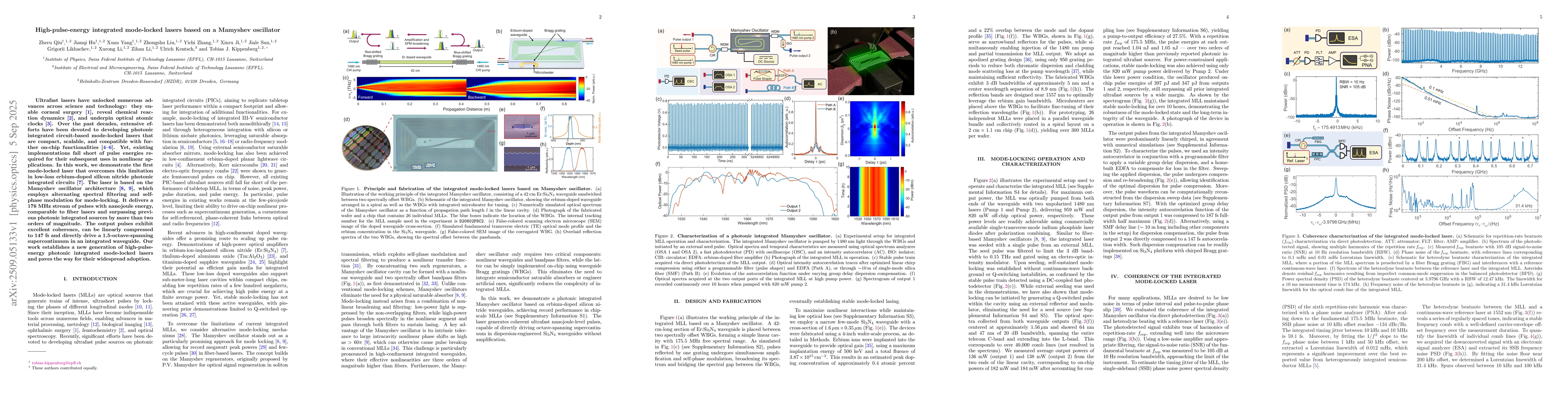 Thumbnail for High-pulse-energy integrated mode-locked lasers based on a Mamyshev
  oscillator