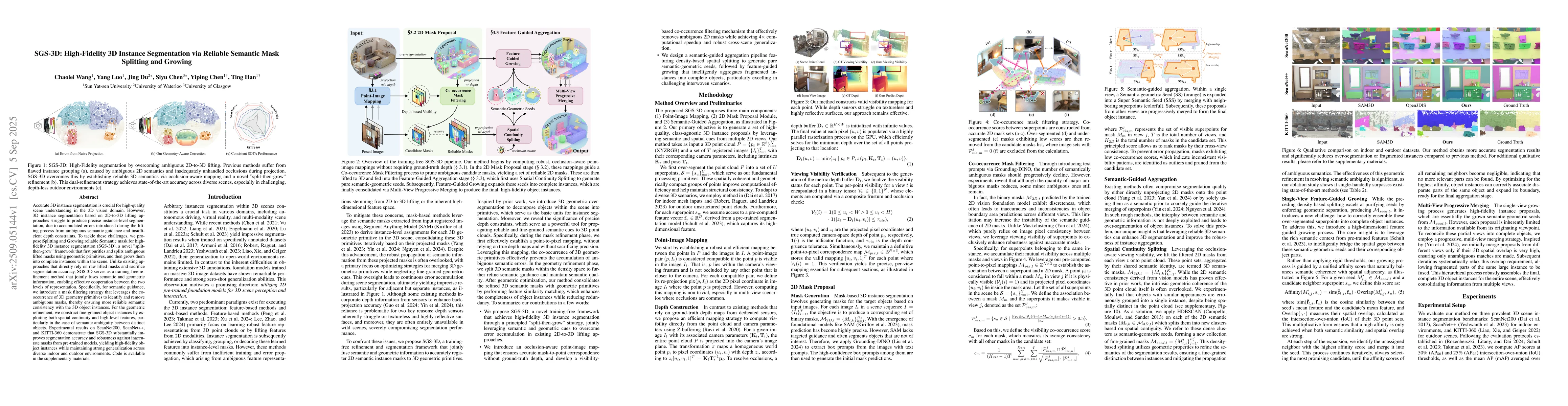 Thumbnail for SGS-3D: High-Fidelity 3D Instance Segmentation via Reliable Semantic
  Mask Splitting and Growing