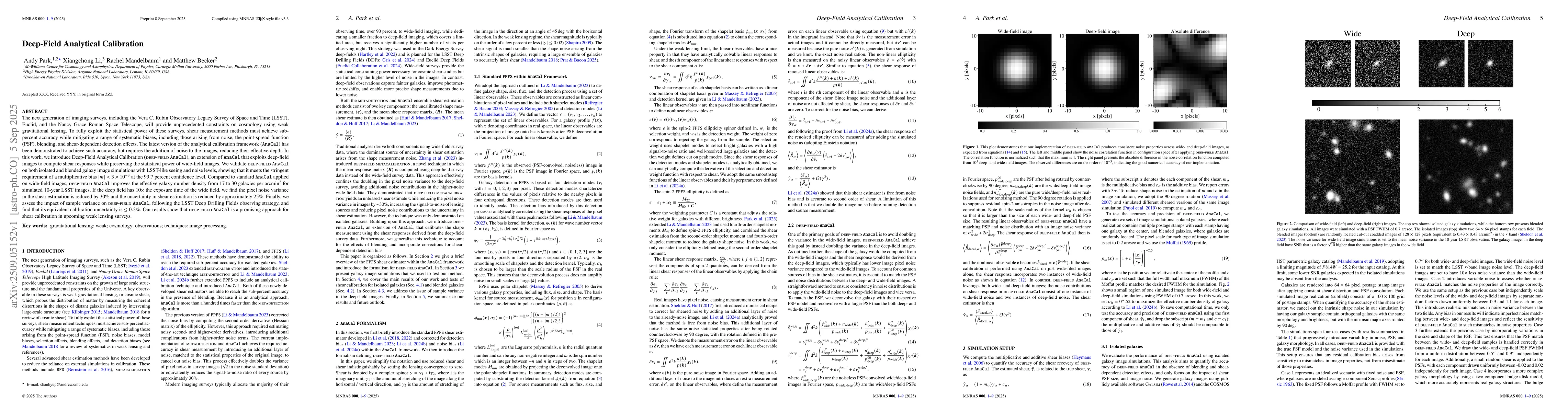 Thumbnail for Deep-Field Analytical Calibration