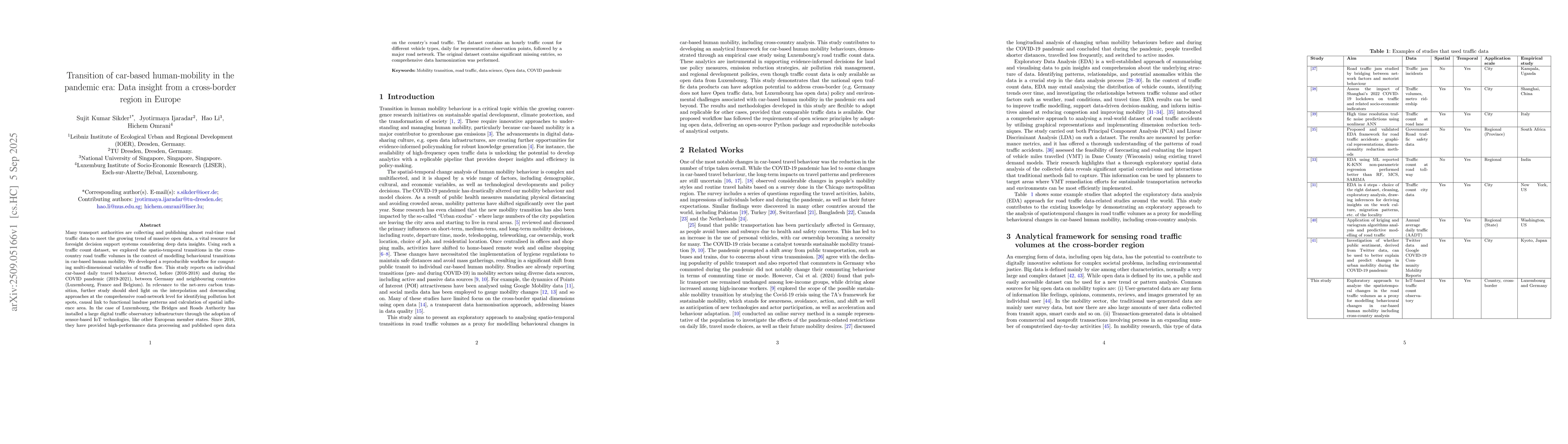 Thumbnail for Transition of car-based human-mobility in the pandemic era: Data insight
  from a cross-border region in Europe