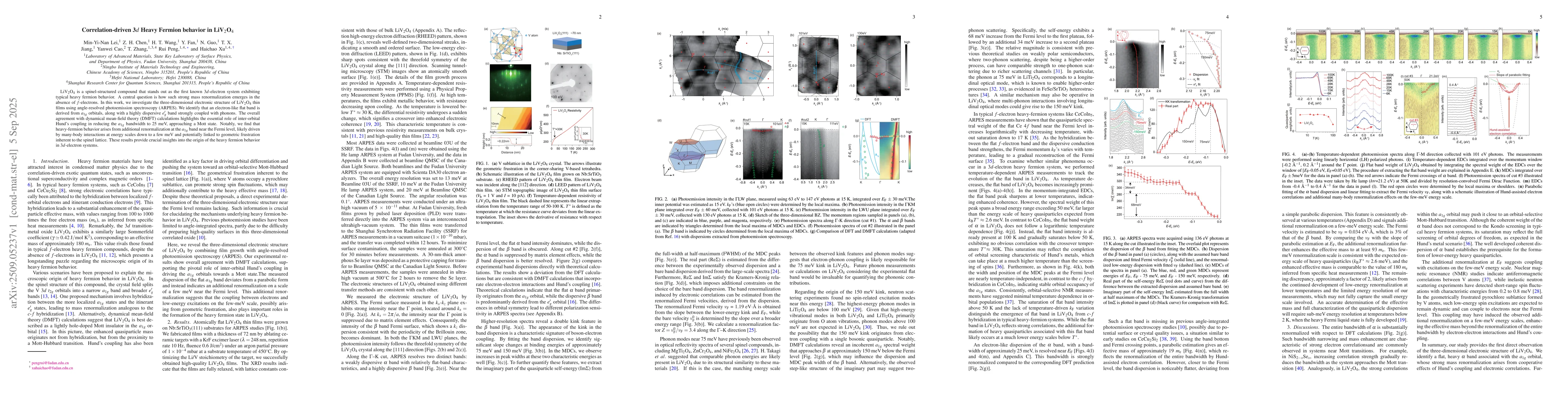 Thumbnail for Correlation-driven 3d Heavy Fermion behavior in LiV2O4