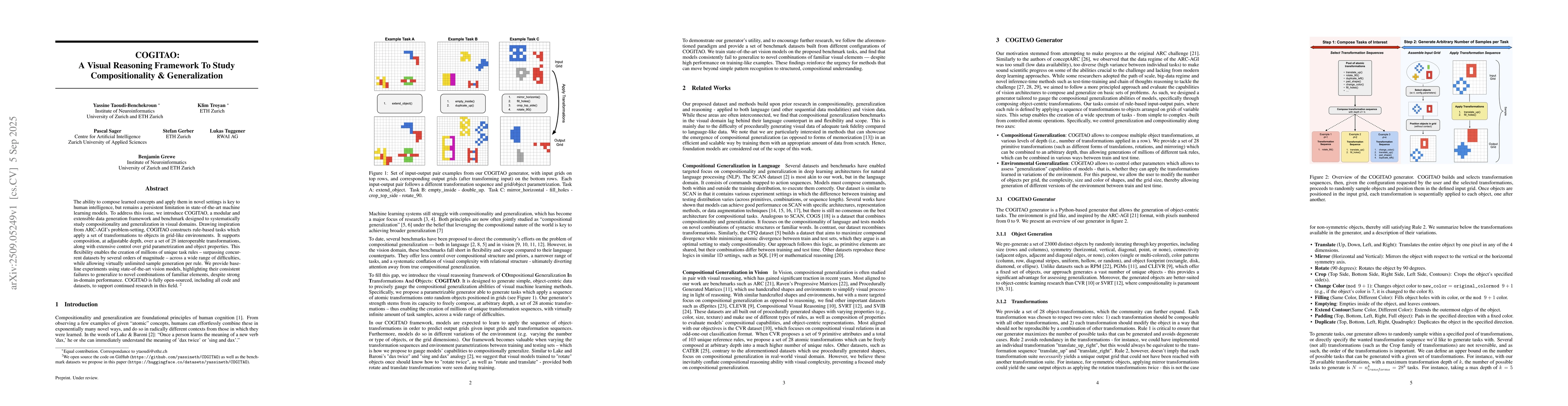 Thumbnail for COGITAO: A Visual Reasoning Framework To Study Compositionality &
  Generalization