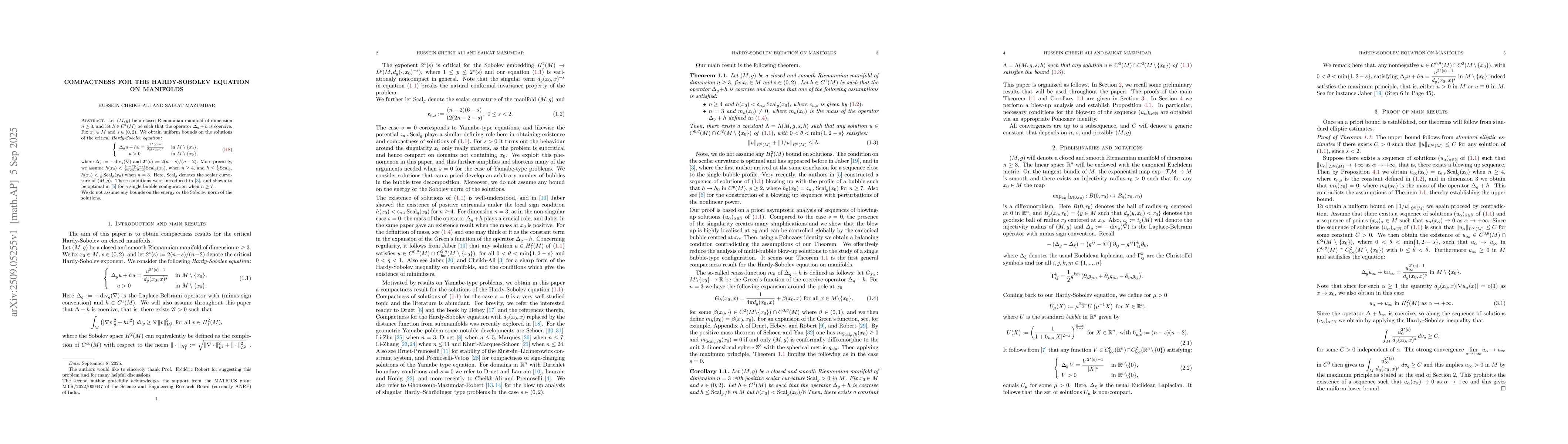 Thumbnail for Compactness for the Hardy-Sobolev equation on manifolds