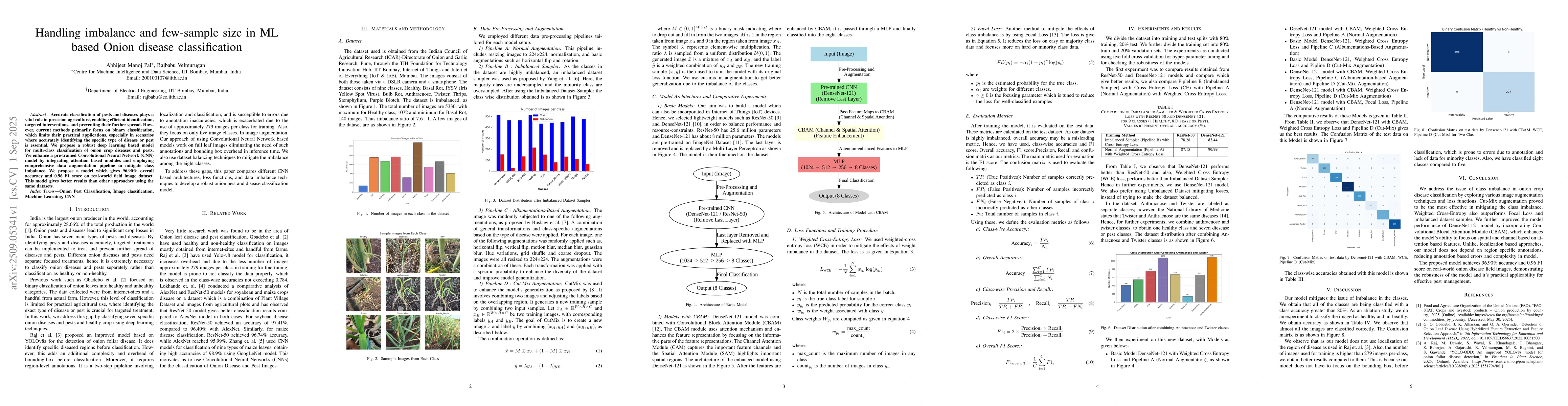 Thumbnail for Handling imbalance and few-sample size in ML based Onion disease
  classification